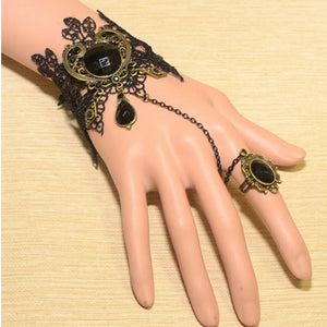 Gothic Lace Finger Bracelet