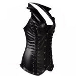 Lace Up Leather Corset - 2 Color Variants