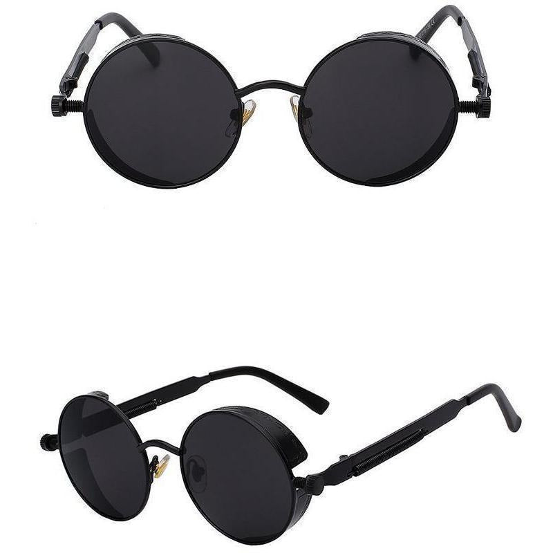 Black Retro Sunglasses-The Steampunk Cave
