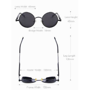 Black Retro Sunglasses-The Steampunk Cave