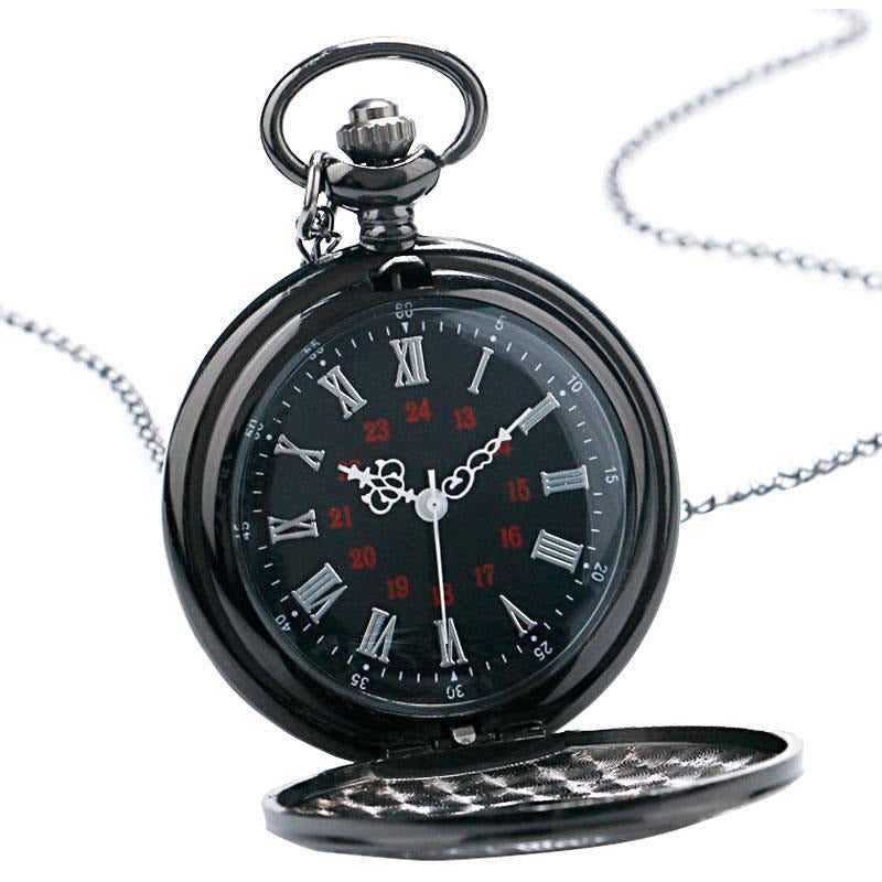 Black Steampunk Pocket Watch-The Steampunk Cave