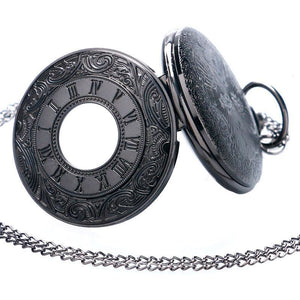 Black Steampunk Pocket Watch-The Steampunk Cave