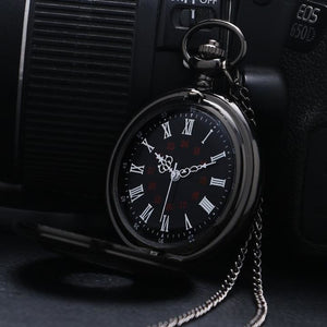 Black Steampunk Pocket Watch-The Steampunk Cave