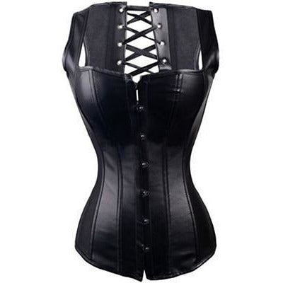 Faux Leather Overbust Corset – 6 Designs-The Steampunk Cave