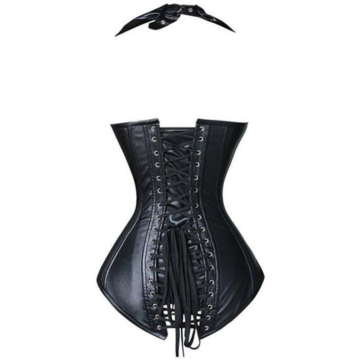 Lace Up Leather Corset - 2 Color Variants-The Steampunk Cave