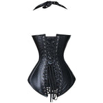 Lace Up Leather Corset - 2 Color Variants-The Steampunk Cave