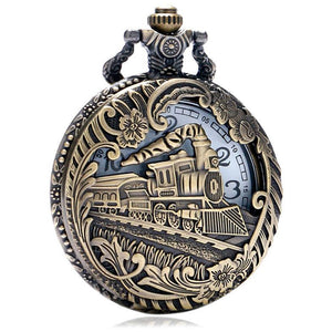 Locomotive Pocket Watch-The Steampunk Cave