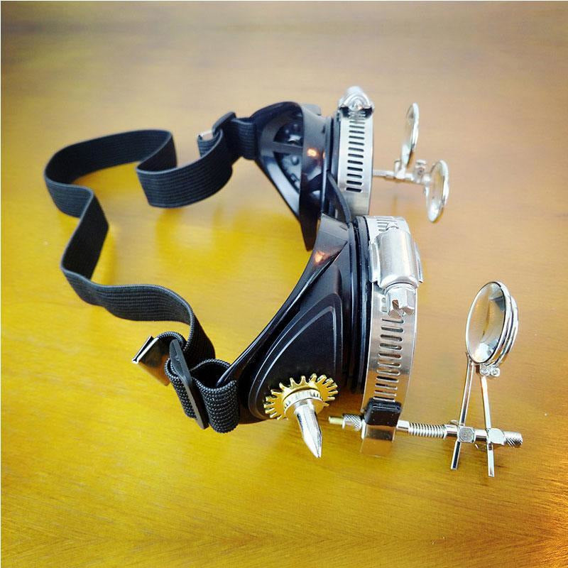 Machine Gun Steampunk Goggles-The Steampunk Cave