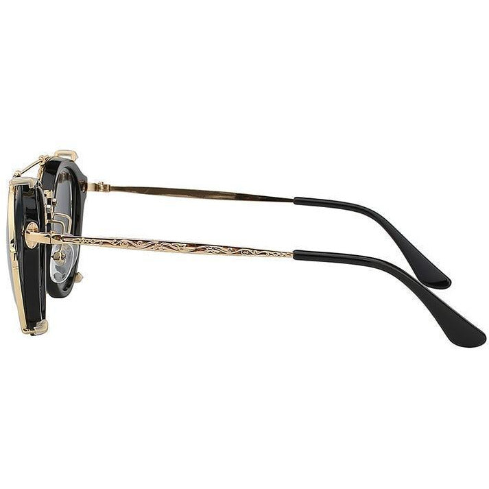 Modern Black Steampunk Sunglasses-The Steampunk Cave
