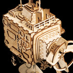 DIY 3D Steampunk Submarine Wooden  Assembly Music Box