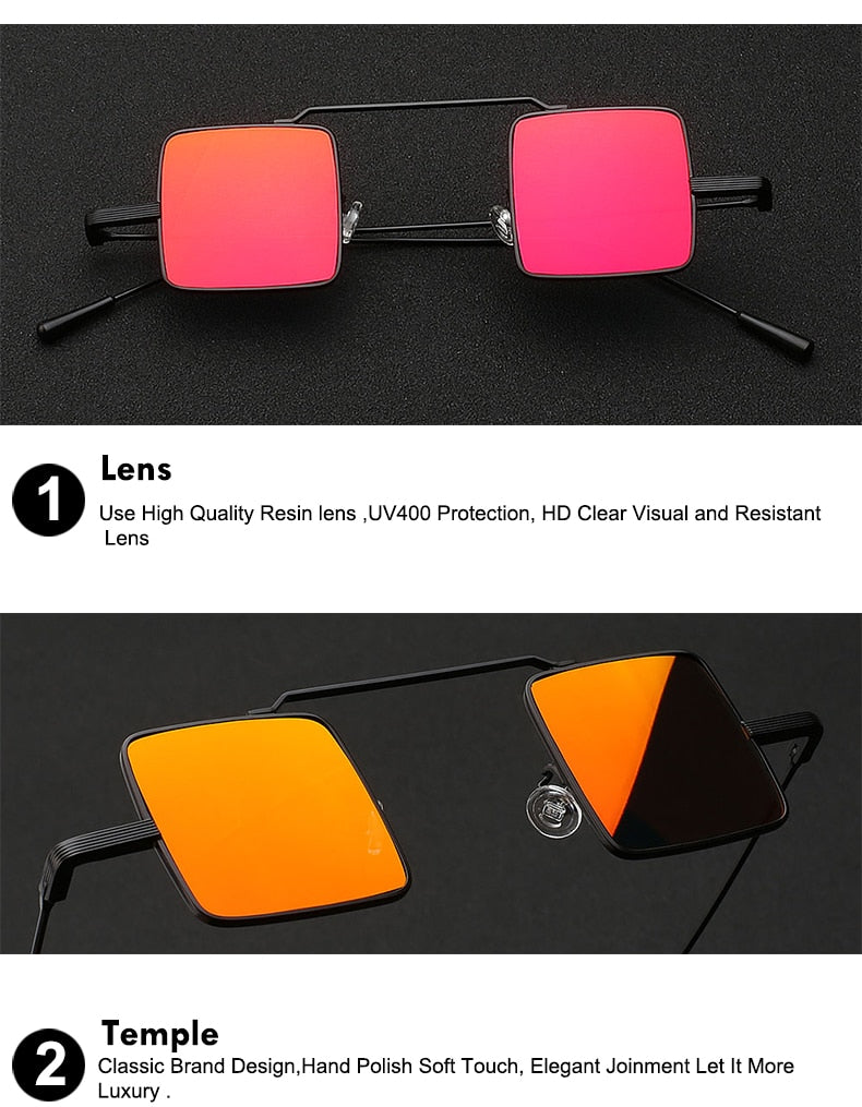 Square  Vintage  Steampunk Sunglasses