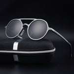 Retro Round Steampunk Sunglasses