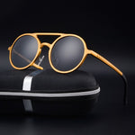 Retro Round Steampunk Sunglasses