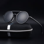 Retro Round Steampunk Sunglasses