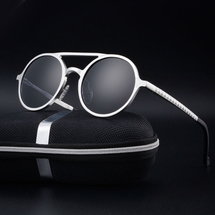 Retro Round Steampunk Sunglasses