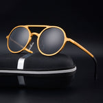 Retro Round Steampunk Sunglasses