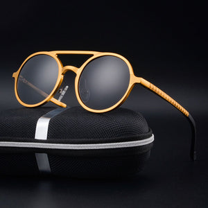 Retro Round Steampunk Sunglasses