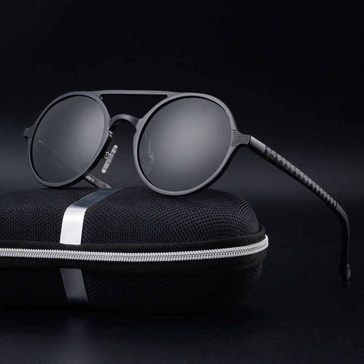 Retro Round Steampunk Sunglasses