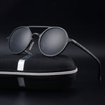 Retro Round Steampunk Sunglasses
