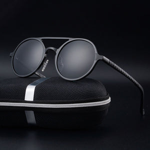 Retro Round Steampunk Sunglasses