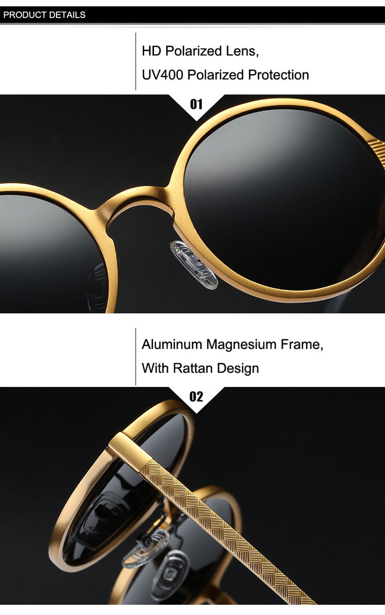 Retro Round Steampunk Sunglasses