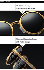 Retro Round Steampunk Sunglasses