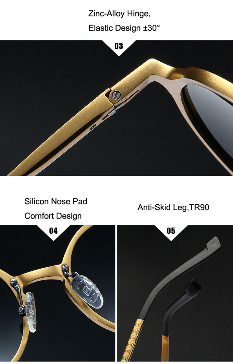 Retro Round Steampunk Sunglasses