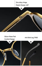 Retro Round Steampunk Sunglasses