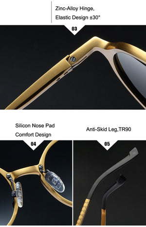 Retro Round Steampunk Sunglasses