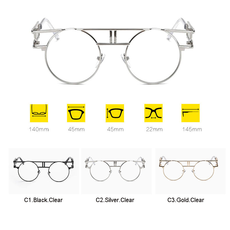Retro Steampunk Punk Gothic computer Glasses