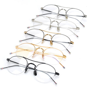 Steampunk Round Clear Computer Glasses