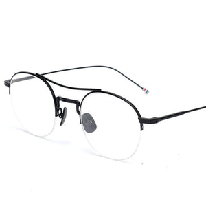 Steampunk Round Clear Computer Glasses