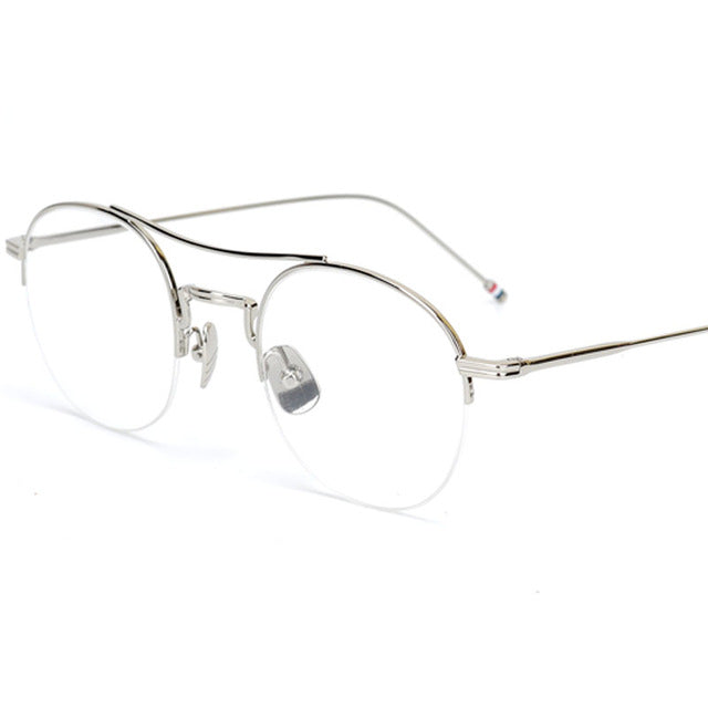 Steampunk Round Clear Computer Glasses