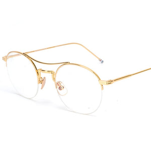 Steampunk Round Clear Computer Glasses