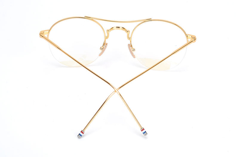 Steampunk Round Clear Computer Glasses