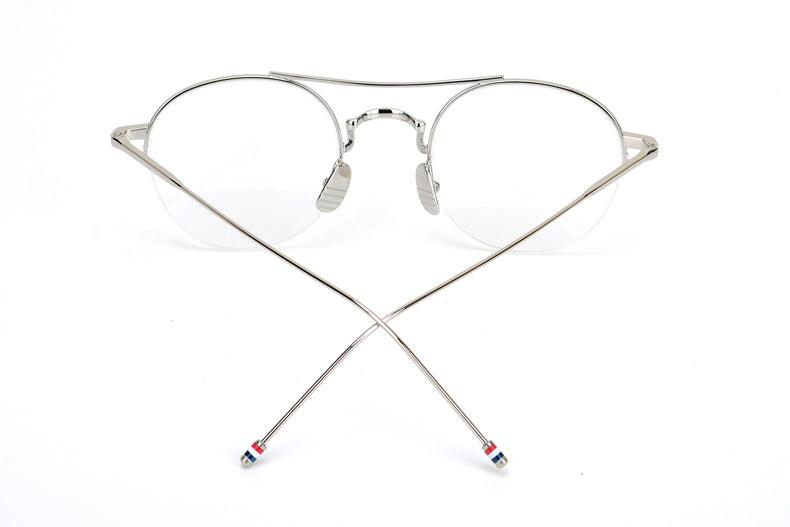 Steampunk Round Clear Computer Glasses