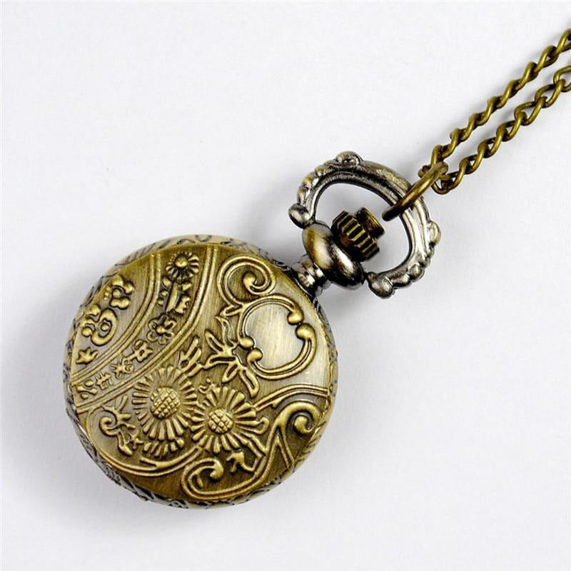 Bronze Pocket Watch with a Glass Bottle-The Steampunk Cave