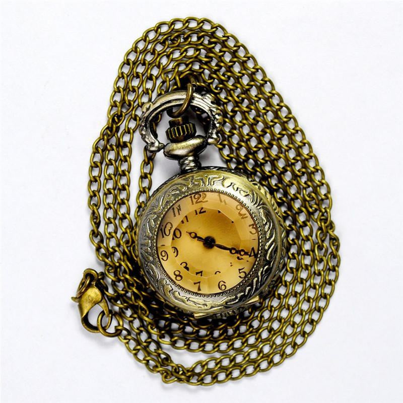 Bronze Pocket Watch with a Glass Bottle-The Steampunk Cave