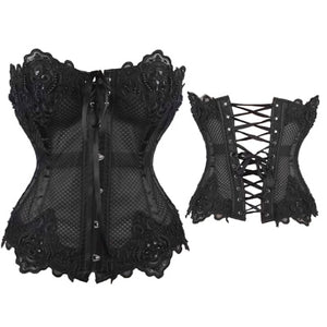 Women's Sexy Mesh   Steampunk Gothic Waist Trainer