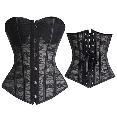 Women's Sexy Mesh   Steampunk Gothic Waist Trainer