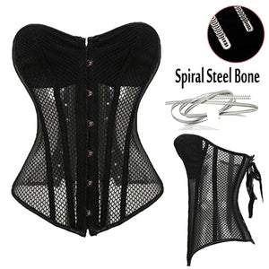 Women's Sexy Mesh   Steampunk Gothic Waist Trainer