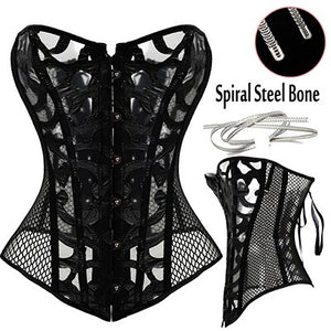 Women's Sexy Mesh   Steampunk Gothic Waist Trainer