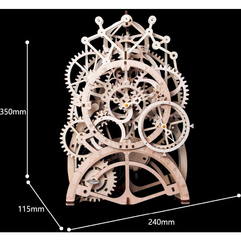Pendulum Clock 3D Wooden Building Kit-The Steampunk Cave