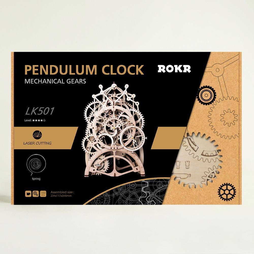 Pendulum Clock 3D Wooden Building Kit-The Steampunk Cave
