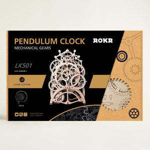 Pendulum Clock 3D Wooden Building Kit-The Steampunk Cave
