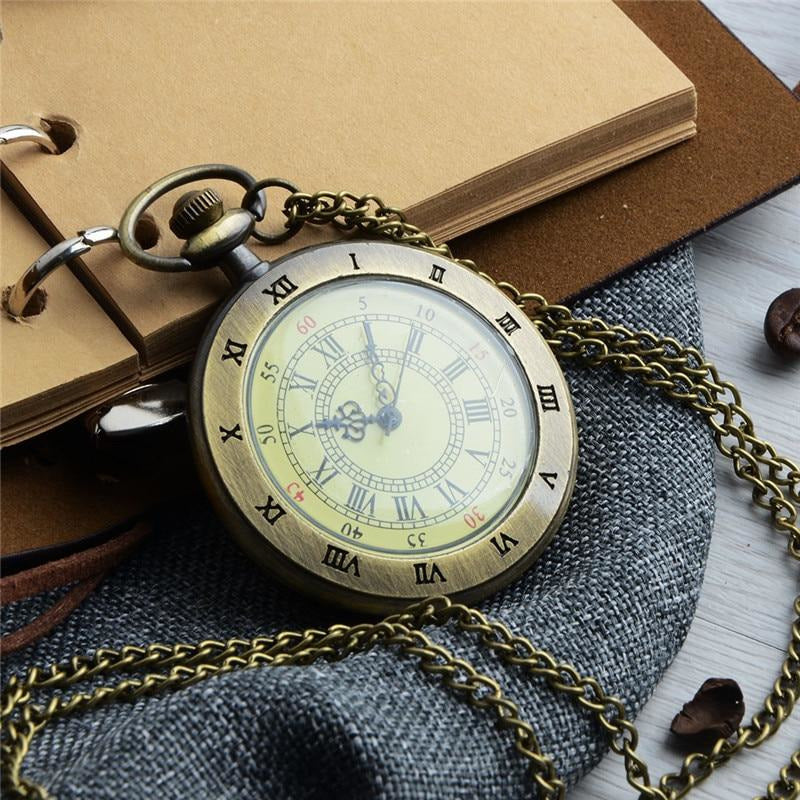 Roman Numbers Pocket Watch-The Steampunk Cave