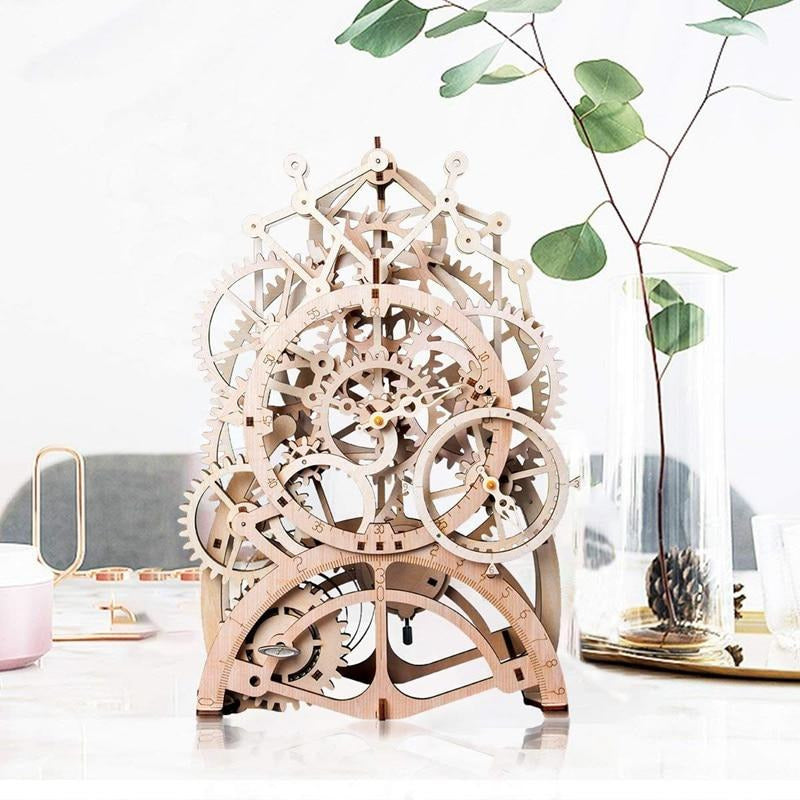 Pendulum Clock 3D Wooden Building Kit-The Steampunk Cave