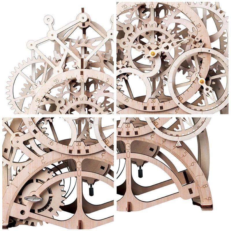 Pendulum Clock 3D Wooden Building Kit-The Steampunk Cave