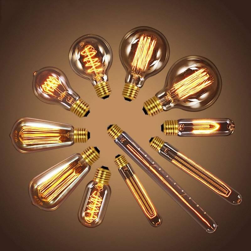 Vintage Edison Light Bulb - 3 Designs