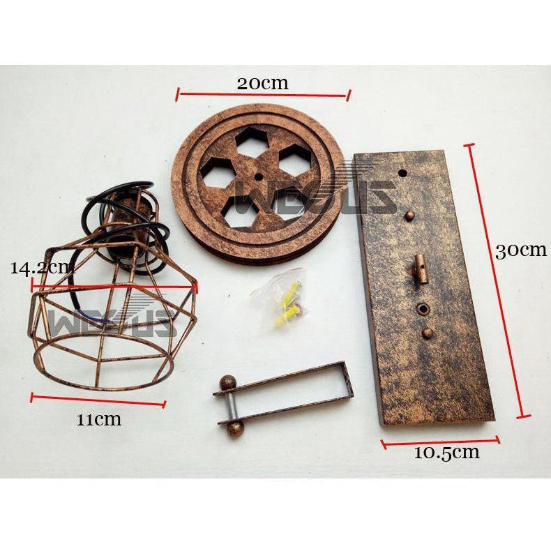Pulley Wall Sconce-The Steampunk Cave